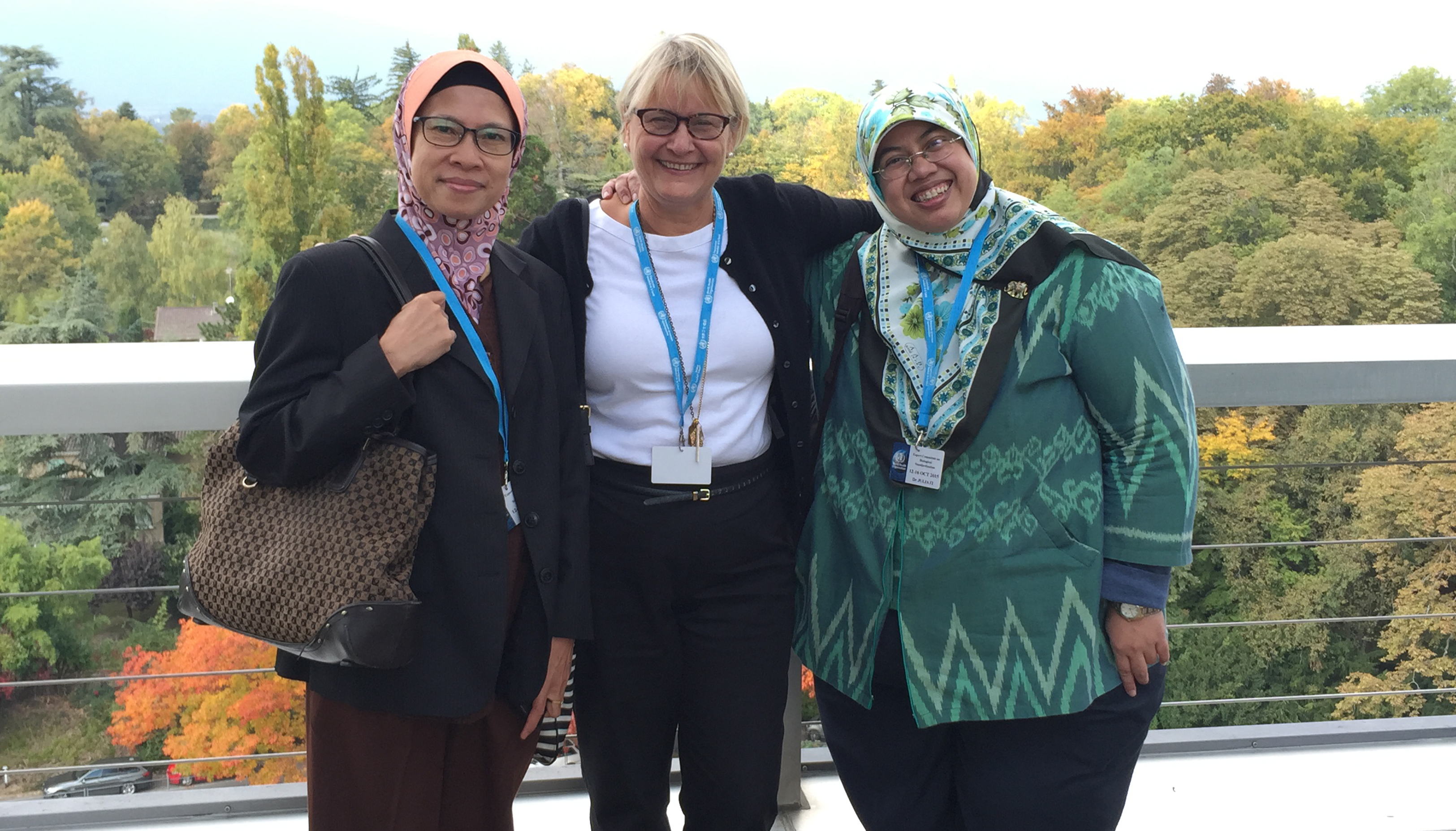 Kathryn Zoon and her colleagues at the World Health Organization in Geneva