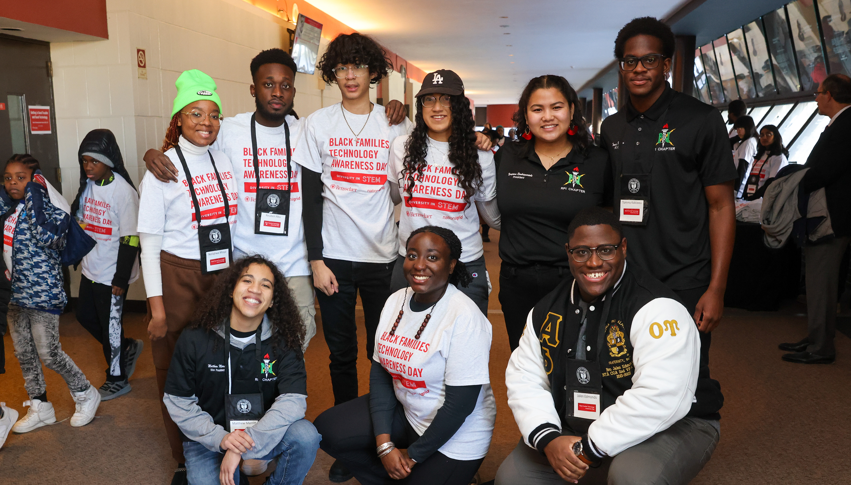 RPI student leaders at Black Families Technology Awareness Day 2023.